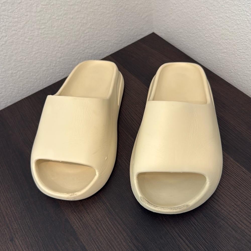 Tan slip ons